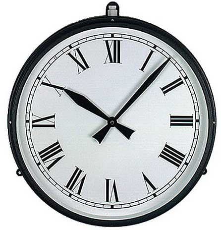 GER-Technik Wall Clock 30 cm Ø Metal • Radio-Controlled • Robust