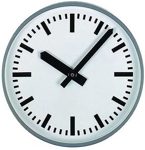 GER-Technik Wall Clock 30 cm Ø Metal • Radio-controlled • Robust Design