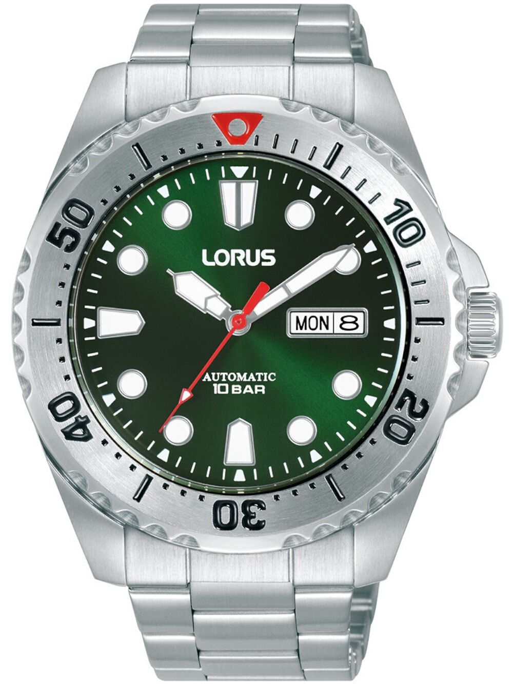 Lorus Power Sports RL475BX9 Herrenuhr Grün • Automatikwerk • Drehbare Lünette