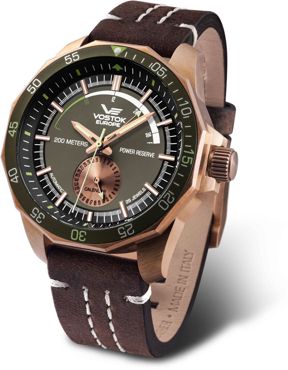 Vostok Europe Rocket N1 NE57-225O565 Men's Watch • Automatic Movement • Power Reserve Indicator