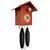 Rombach & Haas LIFE SK34-3 Wall Clock Red • Mechanical 8-Day Movement • Original Black Forest Cuckoo Clock