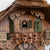 Rombach & Haas Holzhacker 3467 Wall Clock Dark Wood • Mechanical 8-Day Movement • Intricate Hand Carving