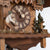 Rombach & Haas Holzhacker 3467 Wall Clock Dark Wood • Mechanical 8-Day Movement • Intricate Hand Carving