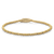 Gold-Plated Gemstone Bracelet with Stainless Steel Clasp - Rebel&Rose Model: RR-30001-G-S