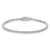 Silver-colored gemstone bracelet with stainless steel clasp - Rebel&Rose Model: RR-30002-S-S
