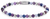 Bracelet made of gemstones in violet color mix and silver with stainless steel clasp - Rebel&Rose Model: RR-40102-S-M