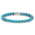 Bracelet made of 6mm Turquenite gemstones with stainless steel clasp - Rebel&Rose Model: RR-60015-S-L