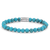 Bracelet made of 6mm Turquenite gemstones with stainless steel clasp - Rebel&Rose Model: RR-60015-S-M