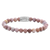 6mm Rhodonite Gemstone Bracelet with Stainless Steel Clasp - Rebel&Rose Model: RR-60038-S-S