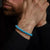 Bracelet made of 8mm Turquenite stones with stainless steel clasp - Rebel&Rose Model: RR-80043-S-M
