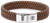 12mm thick brown leather bracelet with silver clasp - Rebel&Rose Model: RR-L0157-S-L