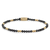 Bracelet made of black and gold-colored gemstones with stainless steel clasp - Rebel&Rose Model: RR-30004-G-S