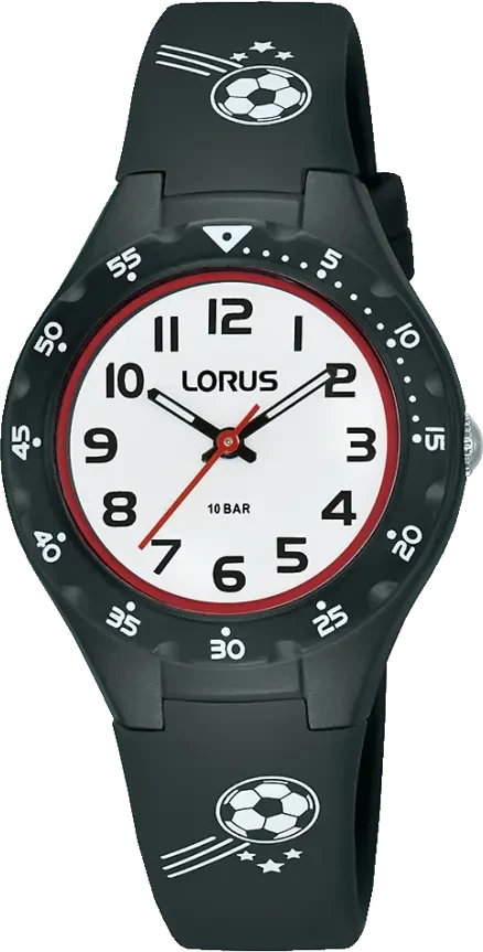 Lorus Young RRX45GX9 Kids' Watch • 10 Bar Water Resistant • Durable Silicone Strap