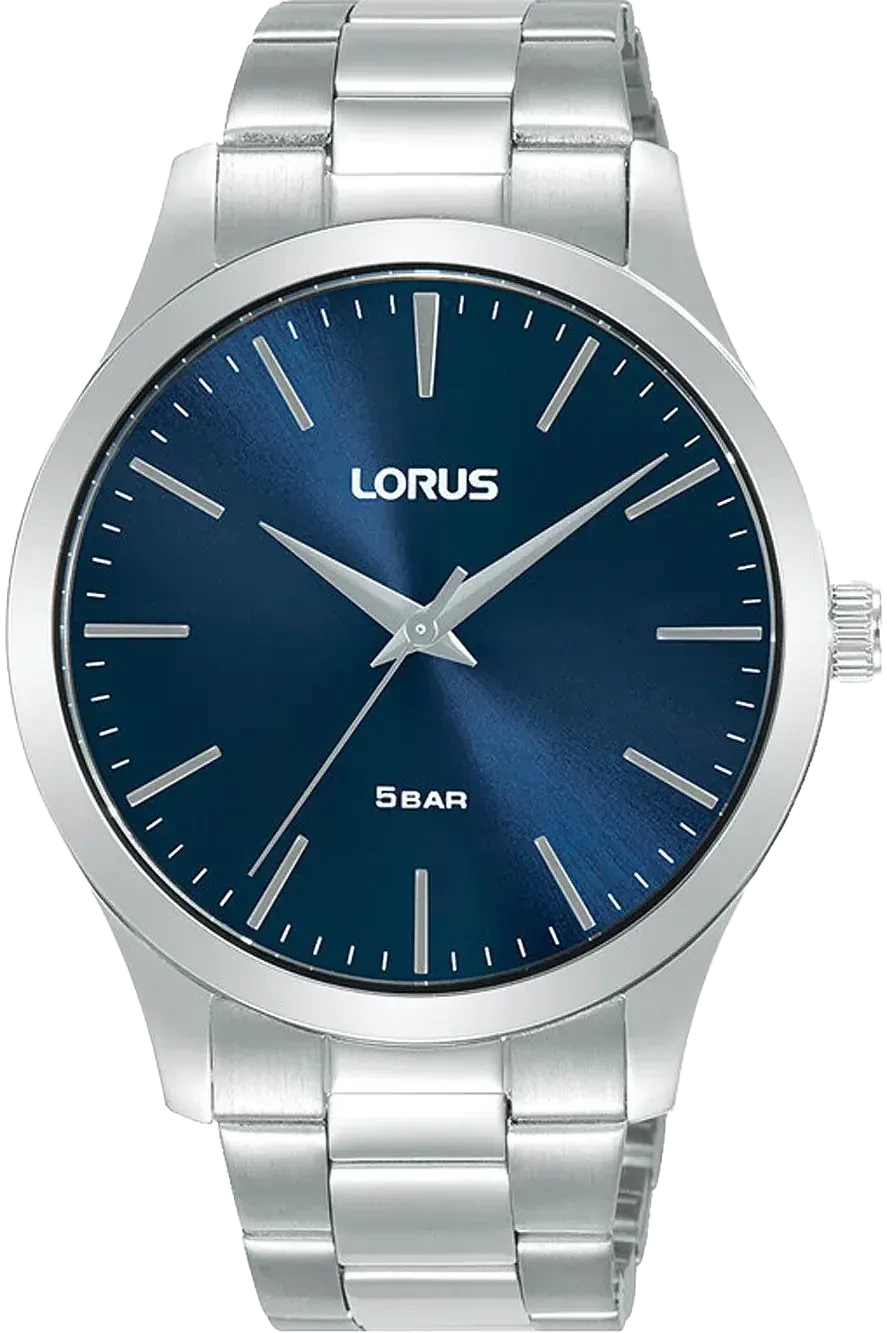 Lorus Classic RRX65HX9 Men's Watch • Blue Sunray Dial • Flat Design