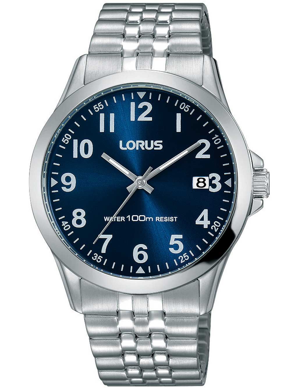 Lorus Classic RS973CX9 Herren Armbanduhr • Blaues Zifferblatt • Edelstahlarmband