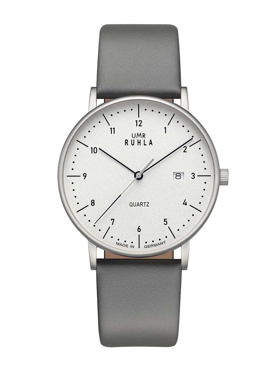 UMR Ruhla RUHLA-Classic RCL30431GR Armbanduhr Grau • Schweizer Quarzwerk • Made in Germany