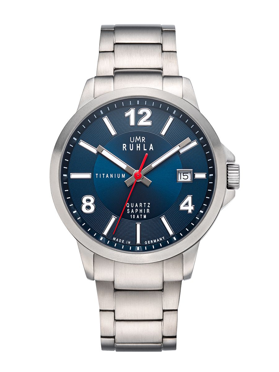UMR Ruhla RUHLA-Classic RCL32001 Herren Armbanduhr Blau • Saphirglas • Titangehäuse