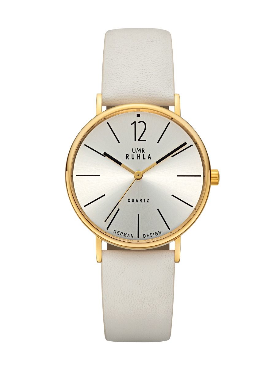 UMR Ruhla RUHLA-Style RS202525 Armbanduhr Beige • Miyota-Quarzwerk • Goldfarben Edelstahlgehäuse