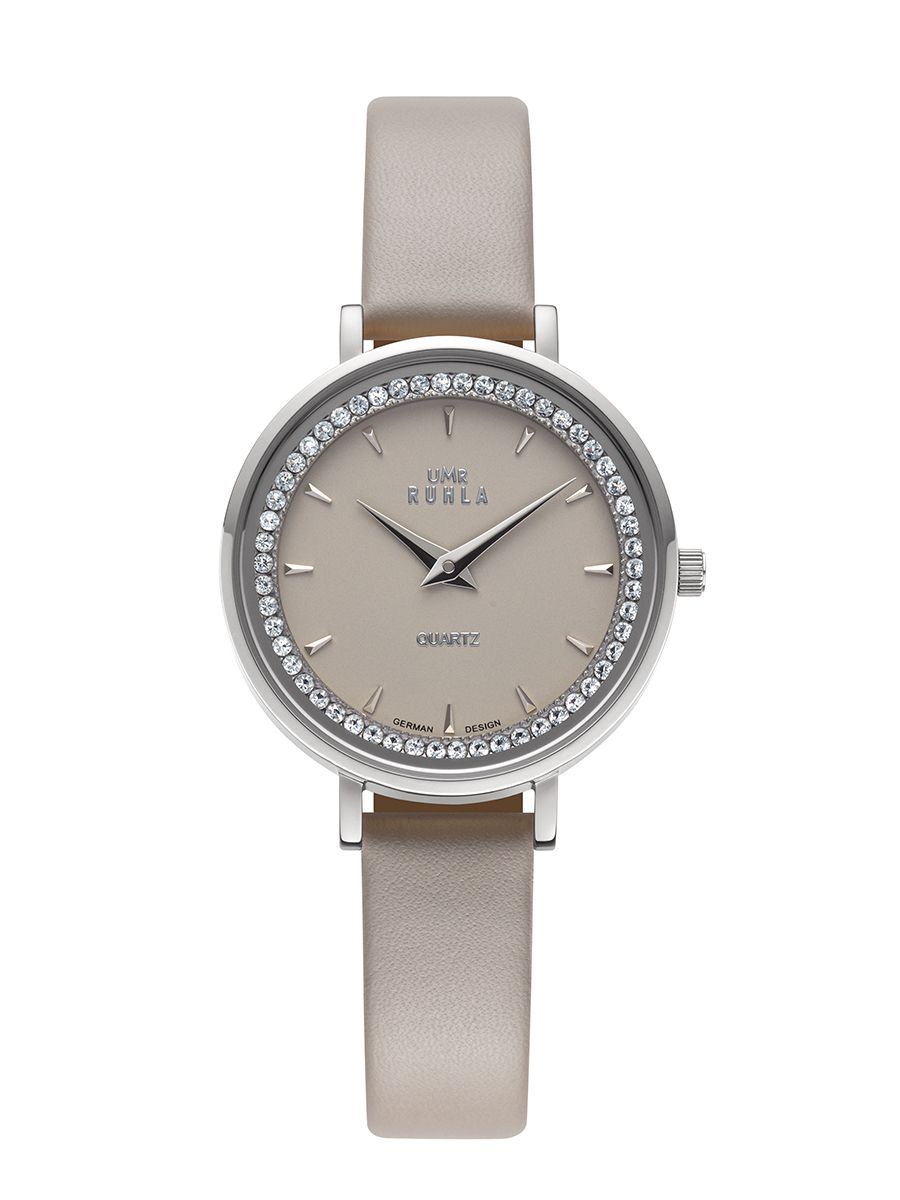 UMR Ruhla RUHLA-Style RS206922 Damen Armbanduhr Taupe • Miyota GL22 Quarzwerk • Swarovski-Steinchen