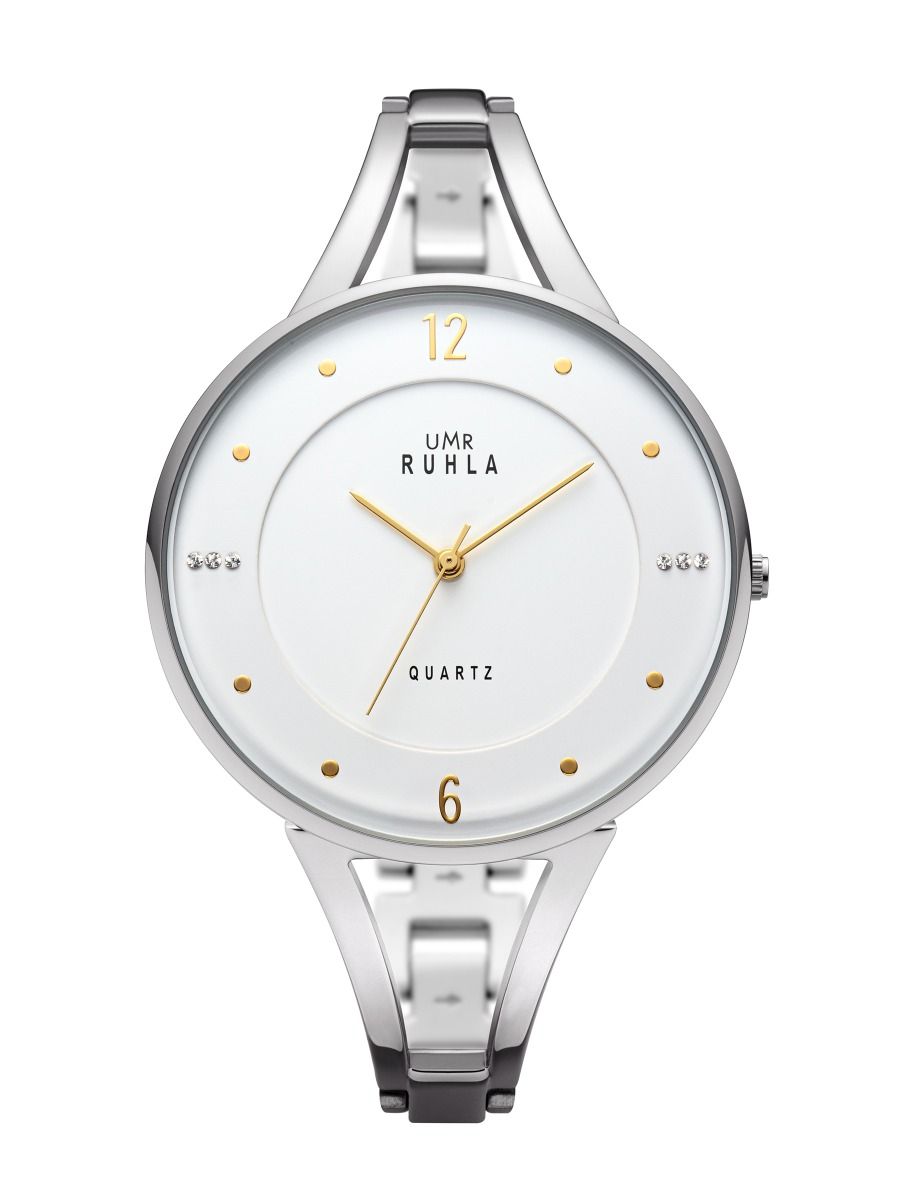 UMR Ruhla Style 21117 Armbanduhr Weiß • Miyota Quarzwerk • Swarowski-Steinchen