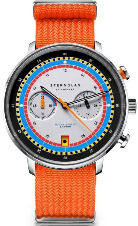 Sternglas Hamburg Chrono S01-HC36-FI02 Men's Watch • Bauhaus Design • Sapphire Crystal