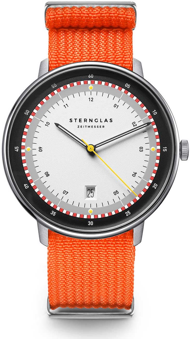 Sternglas Hamburg S01-HHH16-FI02 Men's Watch • Bauhaus Design • Sapphire Crystal