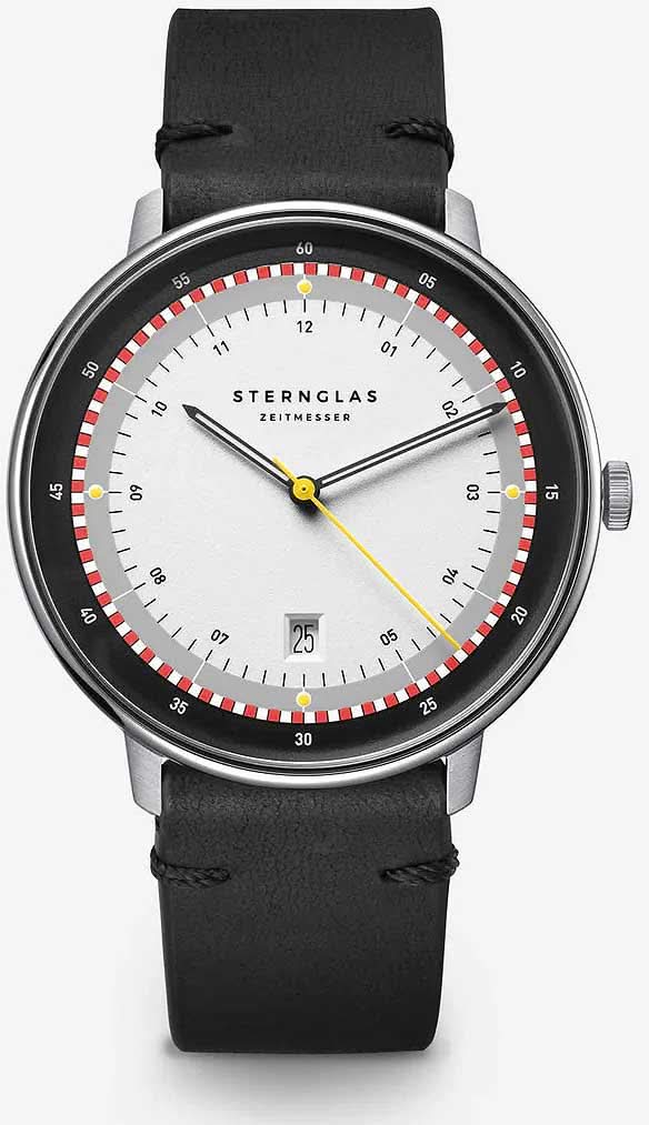 Sternglas Hamburg Edition Hafen S01-HHH16-VI15 Men's Watch • Bauhaus Design • Sapphire Crystal