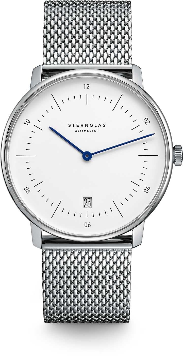 Sternglas Naos Automatic S01-NA01-MI04 Unisex Watch • Bauhaus Design • Sapphire Crystal