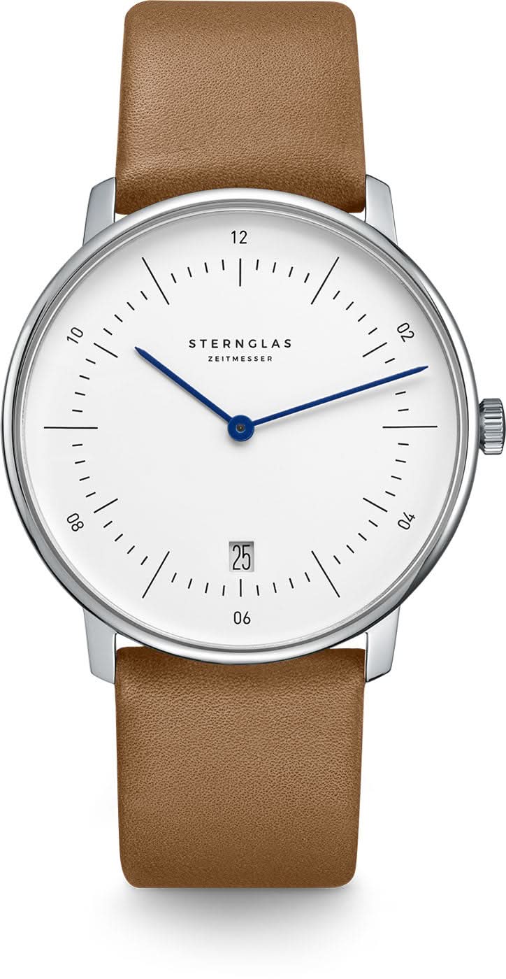 Sternglas Naos S01-NA01-PR01 Men's Watch • Bauhaus Design • Sapphire Crystal