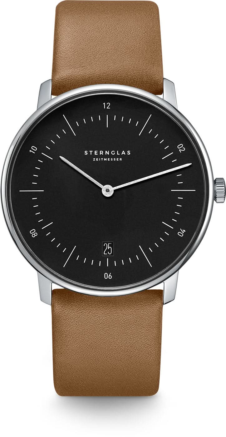 Sternglas Naos S01-NA03-PR01 Men's Watch • Bauhaus Design • Sapphire Crystal