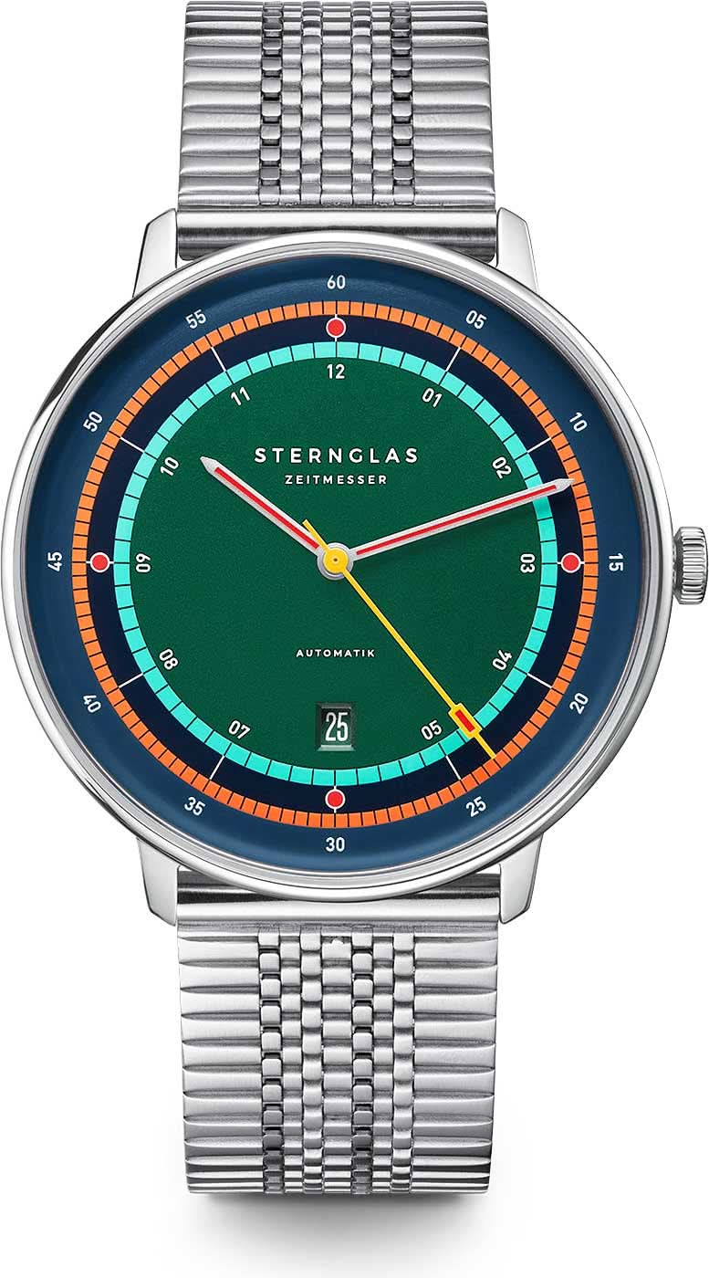 Sternglas Hamburg Edition Argo S02-HHA08-ME08 Men's Watch • Bauhaus Design • Sapphire Crystal