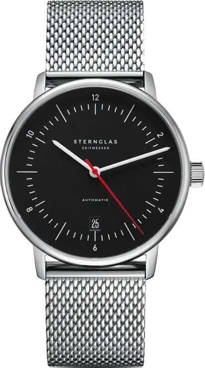 Sternglas Naos S02-NA43-MI04 Men's Watch • Bauhaus Design • Sapphire Crystal