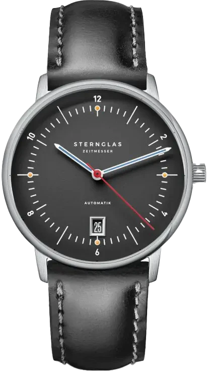 Sternglas Naos Pro S02-NP11-BR02 Men's Watch • Award-Winning Bauhaus Design • Scratch-Resistant Sapphire Crystal
