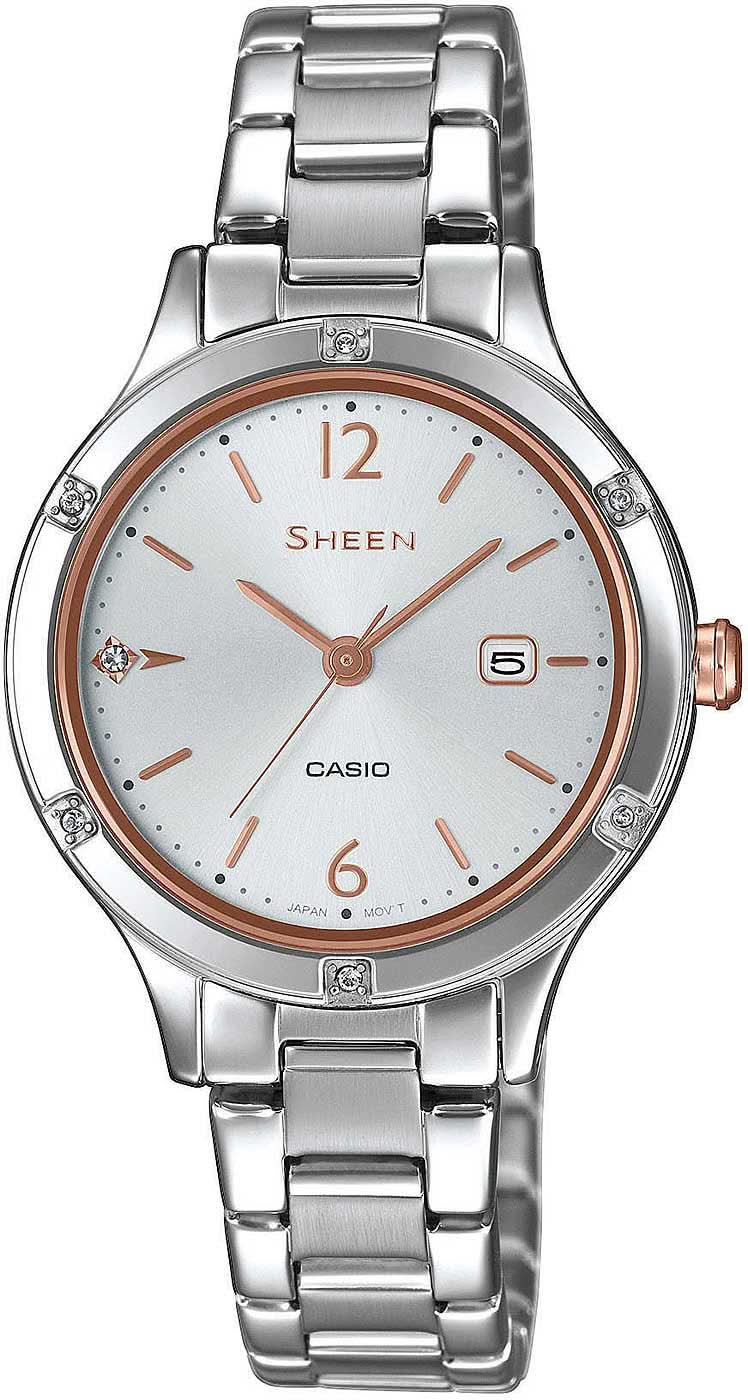 Casio SHEEN SHE-4533D-7AUER Women's Watch • Scratch-resistant Sapphire Crystal • Elegant, Slim Design