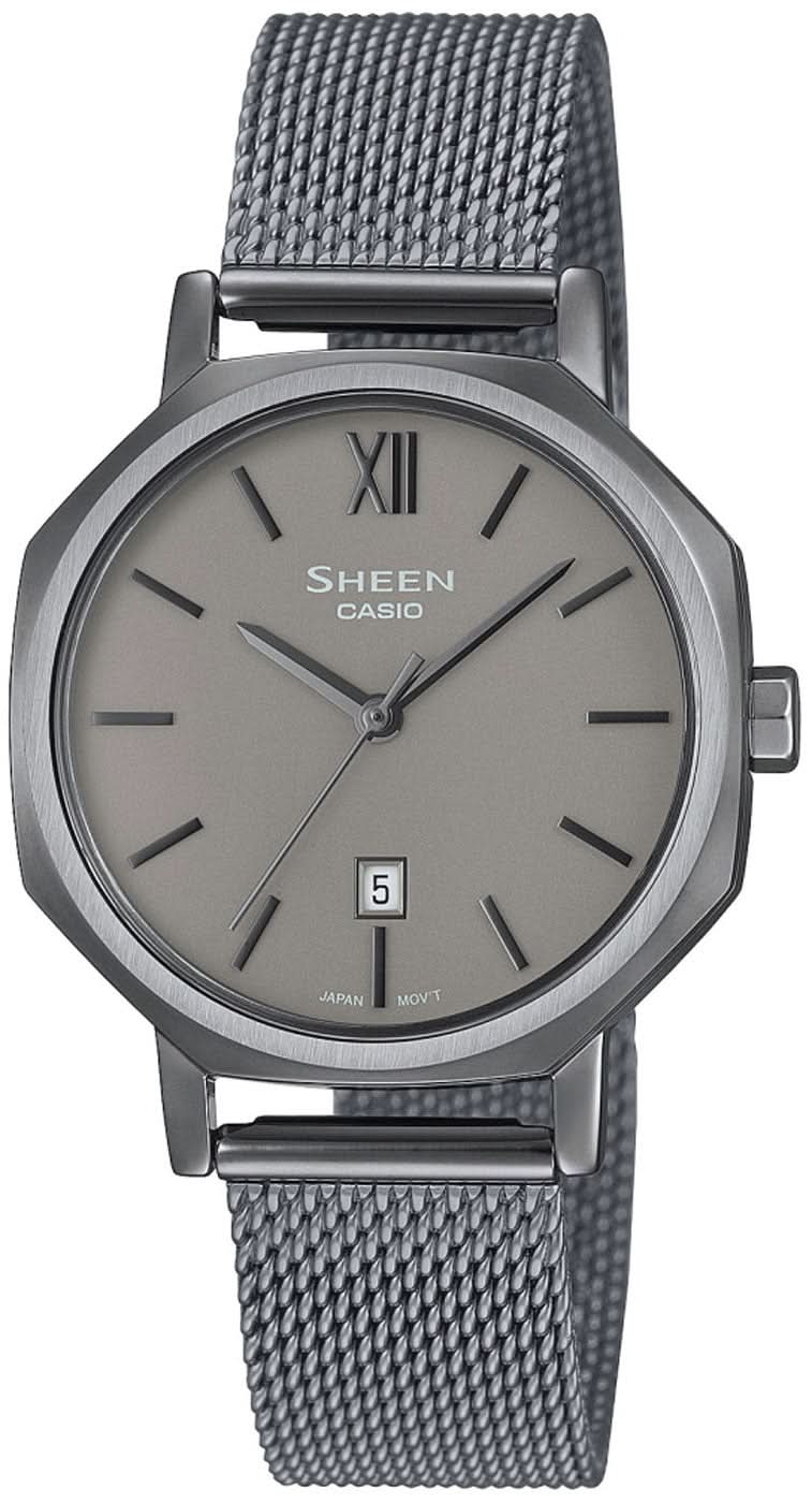 Casio Sheen SHE-4554GYM-8AUEF Women's Watch • Scratch-Resistant Sapphire Crystal • Elegant Milanese Design