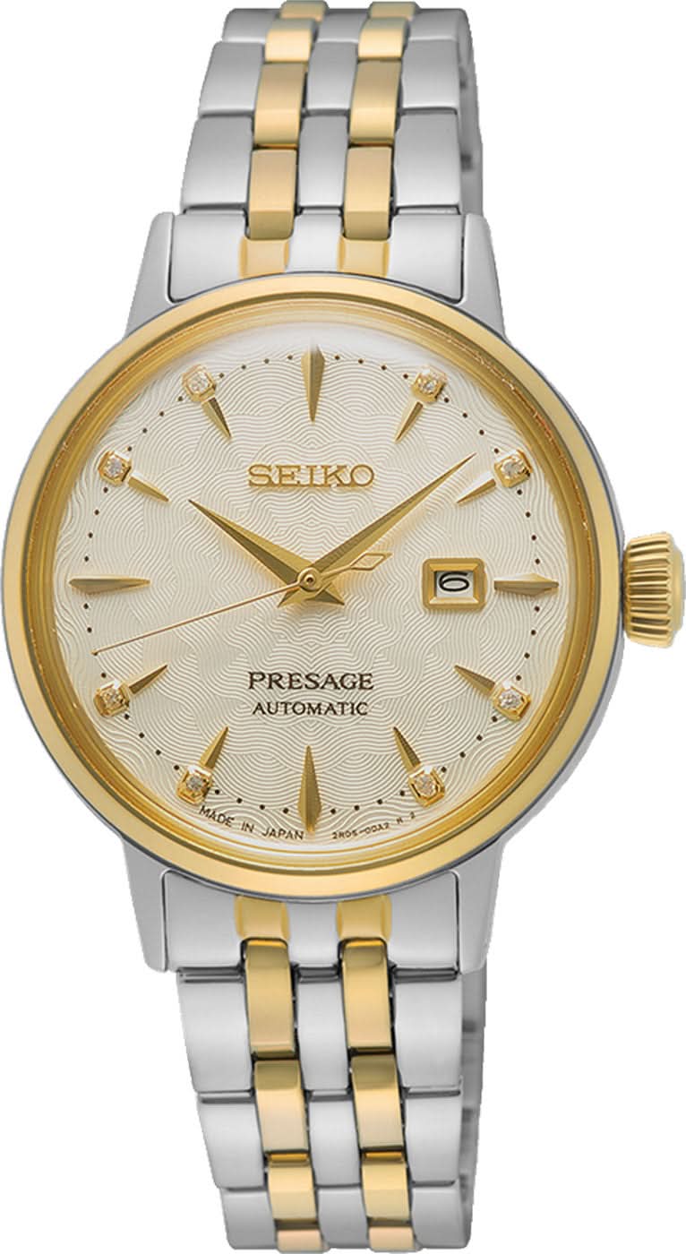 Seiko Presage SRE010J1 Women's Watch • Automatic Movement • Cocktail Time Design