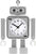 JVD Robot Alarm Clock 16.0 cm Metal • Silent Sweep Second Hand • Analog Display