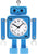 JVD Robot Analog Alarm Clock 16.0 cm Metal • Silent Sweep Second Hand • Beep Alarm