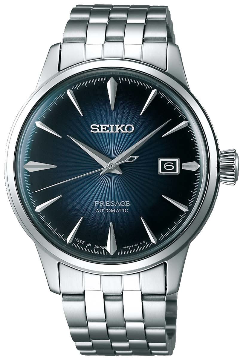 Seiko Presage SRPB41J1 Men's Watch • Automatic Caliber 4R35 • Elegant Sunray Dial
