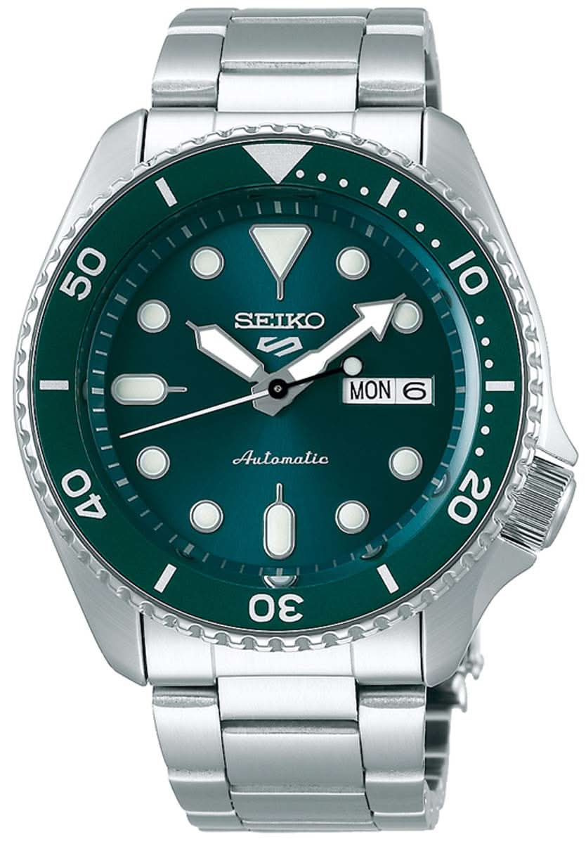 Seiko 5 Sports SRPD61K1 Men's Watch • Automatic Movement • Green Dial
