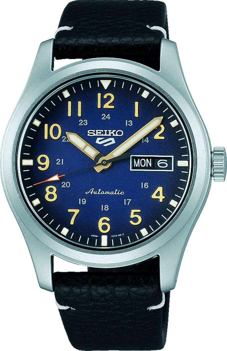 Seiko 5 Sports SRPG39K1 Men's Watch • Automatic Movement • Leather Strap