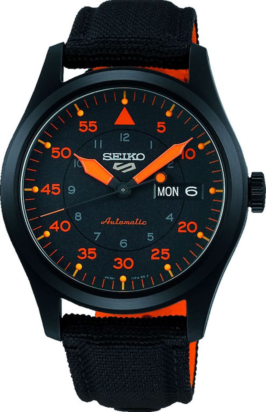 Seiko 5 Sports SRPH33K1 Men's Watch • Caliber 4R36 Automatic Movement • Durable Textile Strap