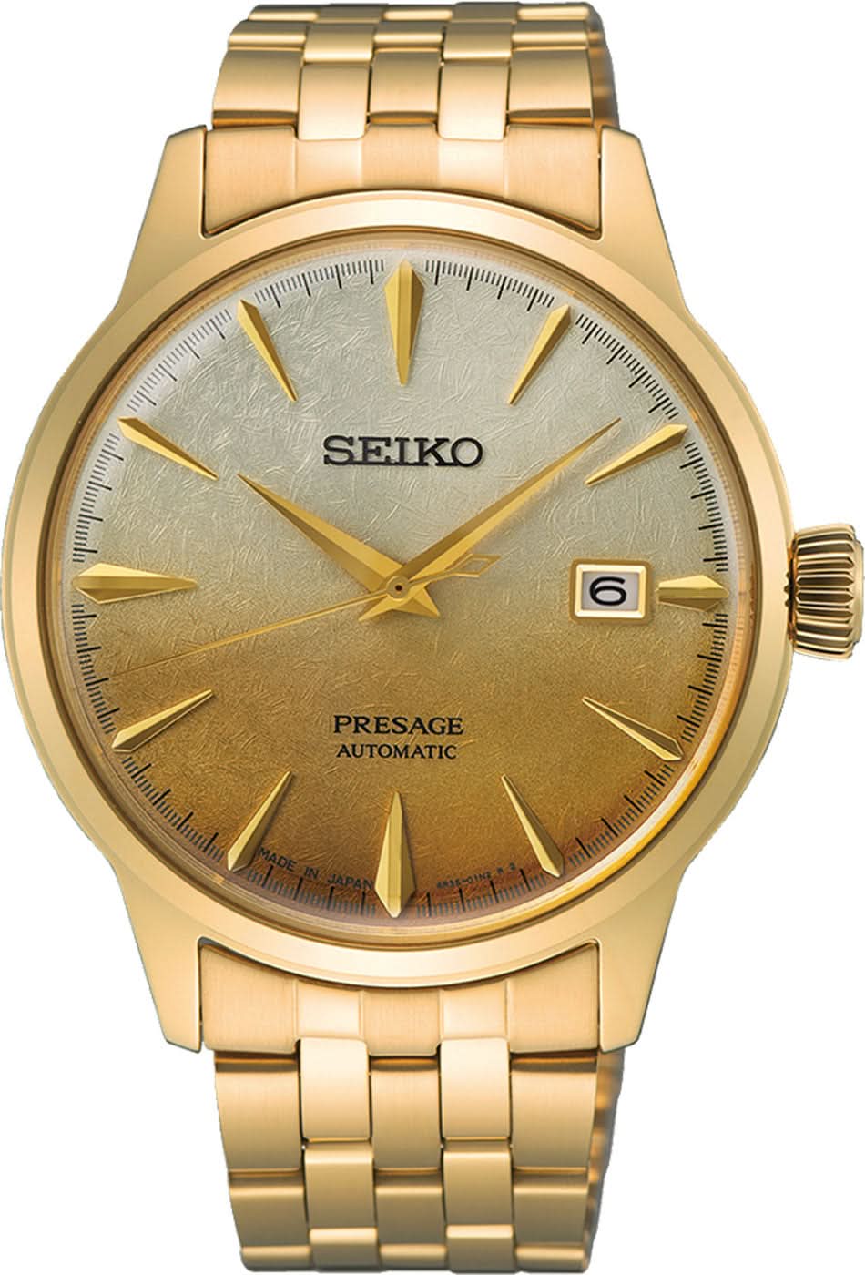 Seiko 5 Sports SRPK46J1 Men's Watch • Automatic • Gold Finish