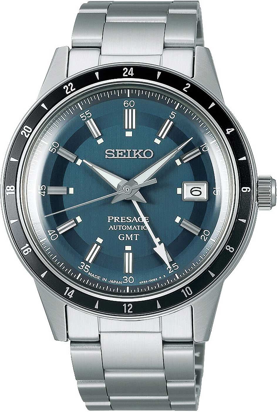 Seiko Presage SSK009J1 Men's Watch • Automatic GMT • Retro