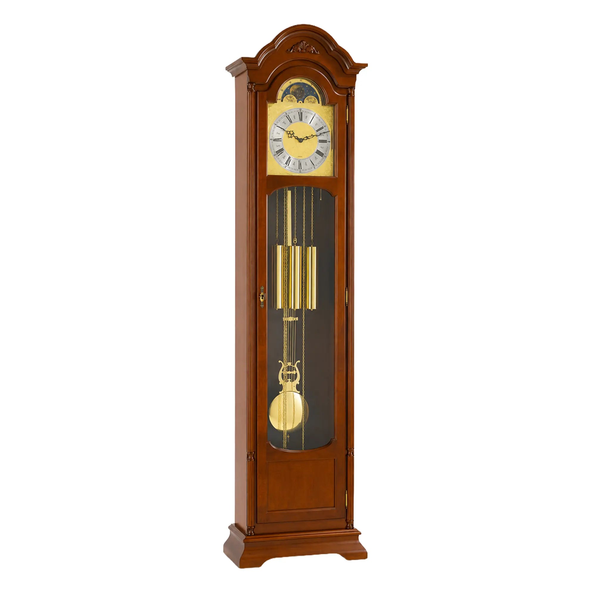 Hermle Grandfather Clock 196x48.5x25 cm Wood • Westminster Chime • Moon Phase Display