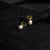 ANIA HAIE E043-04G Creole earrings with oval pearl pendant and zirconia stone