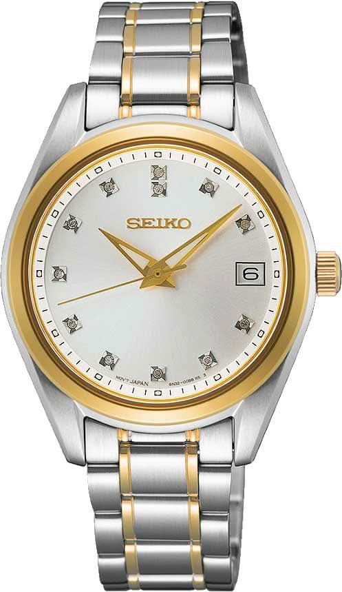 Seiko SUR582P1 Women's Watch • Sapphire Crystal • Bicolor Design