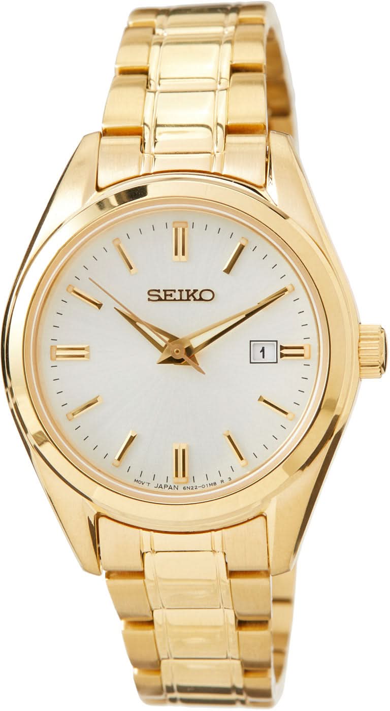 Seiko Conceptual SUR632P1 Women's Watch • Sapphire Crystal • Gold-Tone Finish