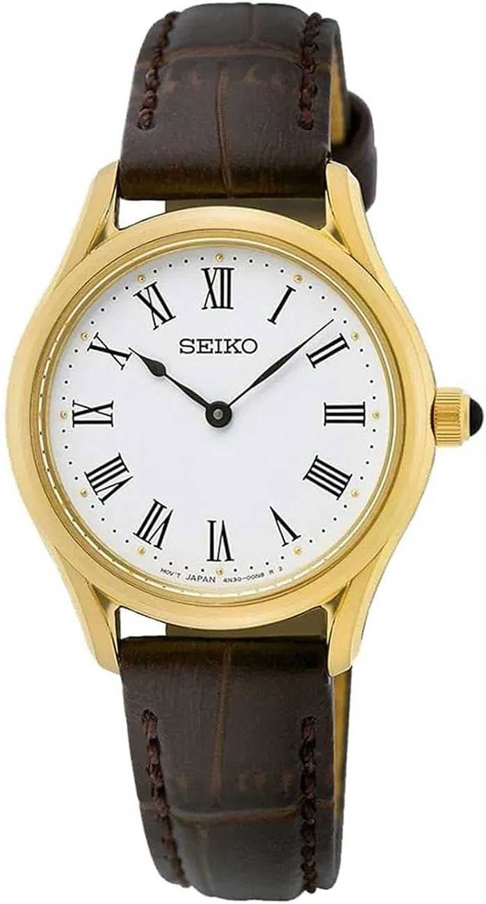 Seiko Conceptual SWR072P1 Women's Watch • Sapphire Crystal • Gold-Look