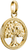 Thomas Sabo Charm pendant, tree in a ring with white gemstones, made of silver, gold plated